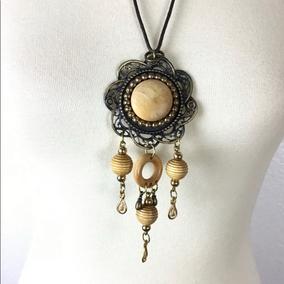 Necklace Boho Beaded M Size - Picture 3 of 5